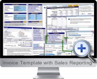 Invoice Template with Sales Reporting screenshot