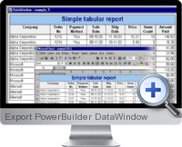 Export PowerBuilder DataWindow screenshot