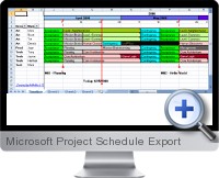 Microsoft Project Schedule Export screenshot