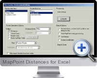 MapPoint Distances screenshot