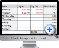 Punch Clock Template screenshot