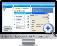 Enhance Spreadsheet Presentation screenshot