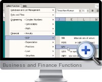 Business and Finance Functions screenshot